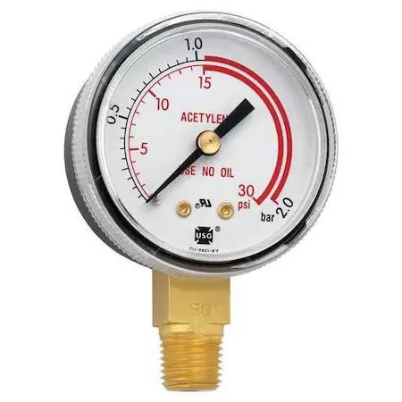 Miller-Smith Equipment Miller-Smith Equipment GA141-03 Pressure Gauge 0-30 psi 0-2 Bar — product photo