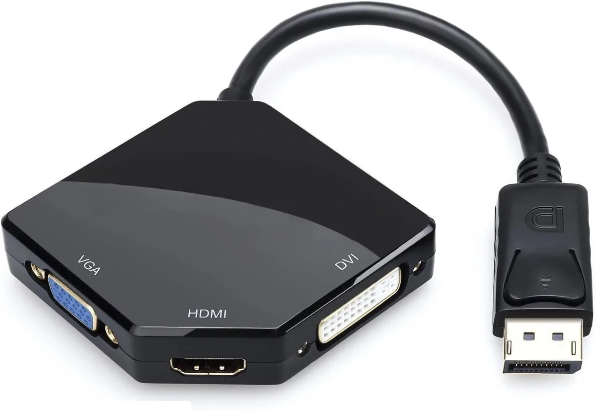 Corn Electronics Corn Electronics DisplayPort to HDMI DVI VGA Adapter 15cm 1080p — product photo