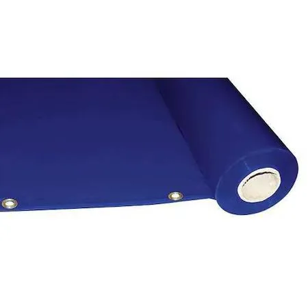 Westward Westward welding curtain roll transparent PVC 75 ft W 5 ft H 0.36 mm 13 oz blue UV resistant 12 in grommets — product photo