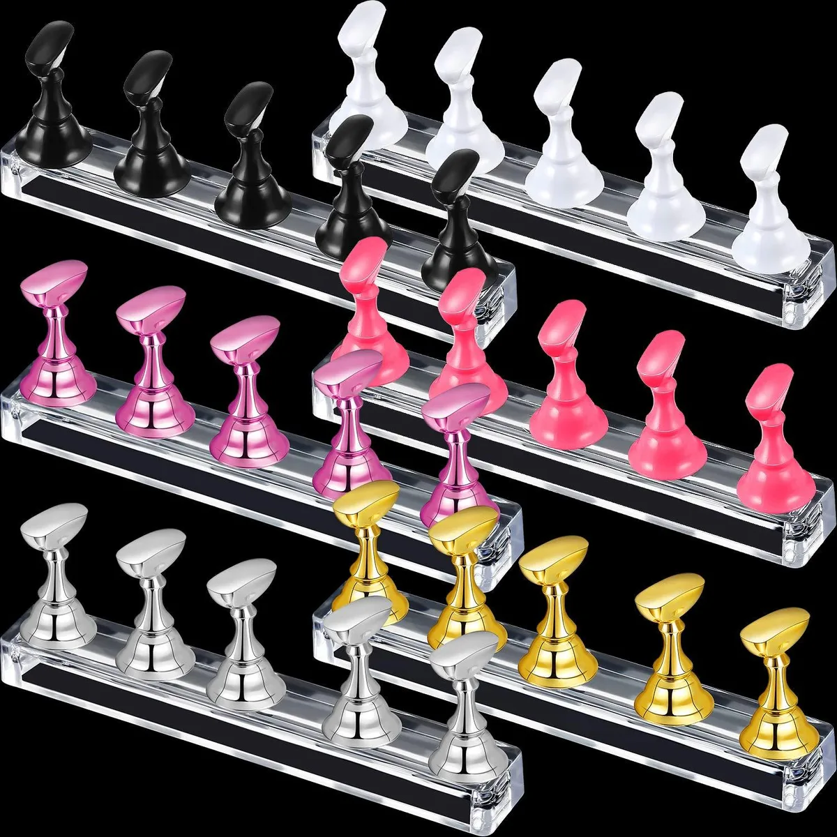  Avid Blulu-Nail Art Holder-01 Magnetic Acrylic Nail Tip Display Stand 6 Sets 0.168 kg — product photo