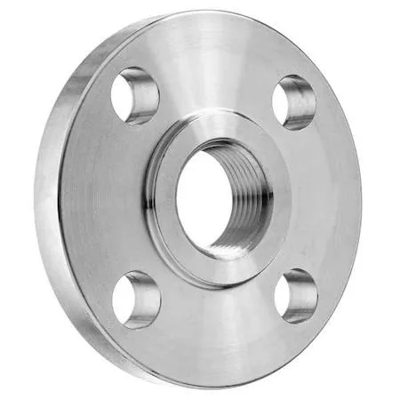 Aluminium threaded flange with four bolt holes