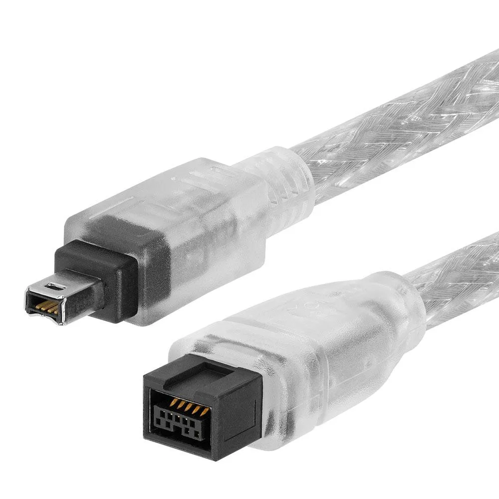 CMPLE CMPLE 9-pin/4-pin FireWire 800/400 cable 15ft clear — product photo