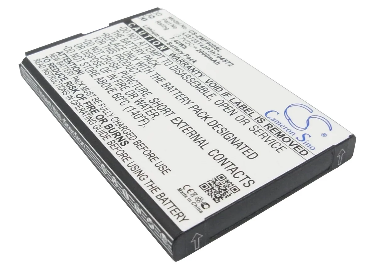 CameronSino CameronSino DS-CS-ZMF900SL cell phone battery 2000mAh 3.7V 7.40Wh Li-ion 72.00 x 45.10 x 7.30 mm — product photo