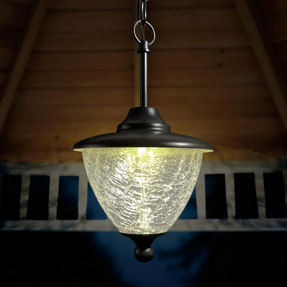 Classy Caps Mfg. Inc. Classy Caps Eclipse Solar Hanging Chandelier Black 25 Lumens 10h 15ft panel — product photo