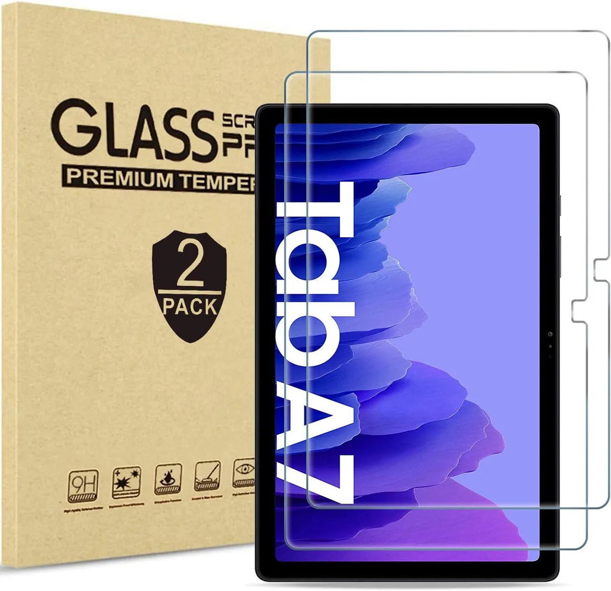 Werleo Werleo SM-T509 Tempered Glass Screen Protector 2-Pack accessory — product photo