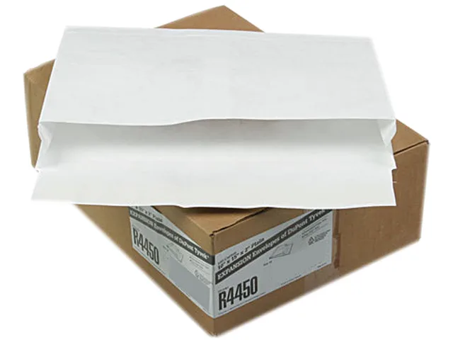 Quality Park Quality Park R4450 Tyvek Expansion Envelope 10.00 x 15.00 x 2.00 White 100/Carton — product photo