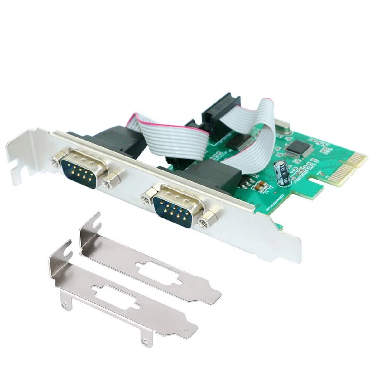 HP 2-Port PCIe Serial Expansion Card WCH382 Low Bracket — product photo