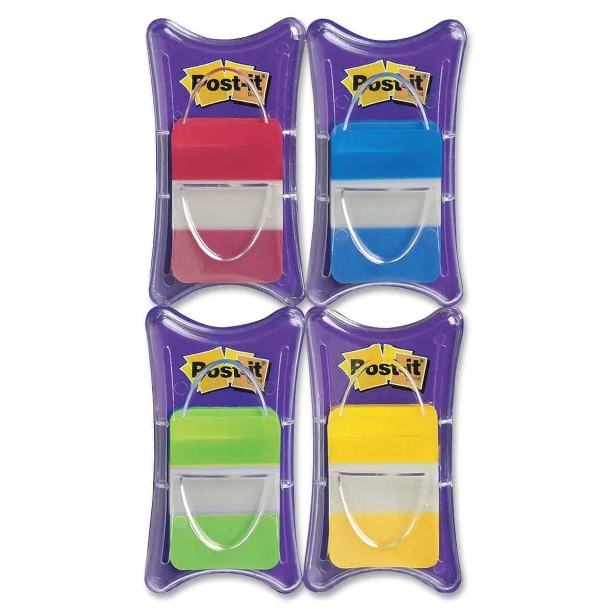 Assorted colour self-adhesive tabs in pop-up dispenser