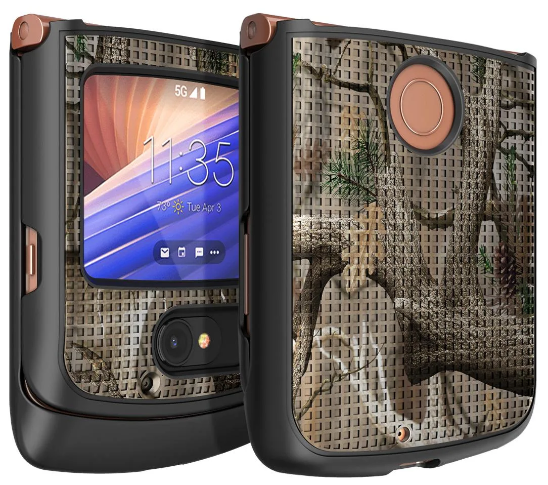 Nakedcellphone Nakedcellphone Grid Case Snap-On Cover Autumn Camo for Motorola RAZR 5G Flip Phone (2020) — product photo