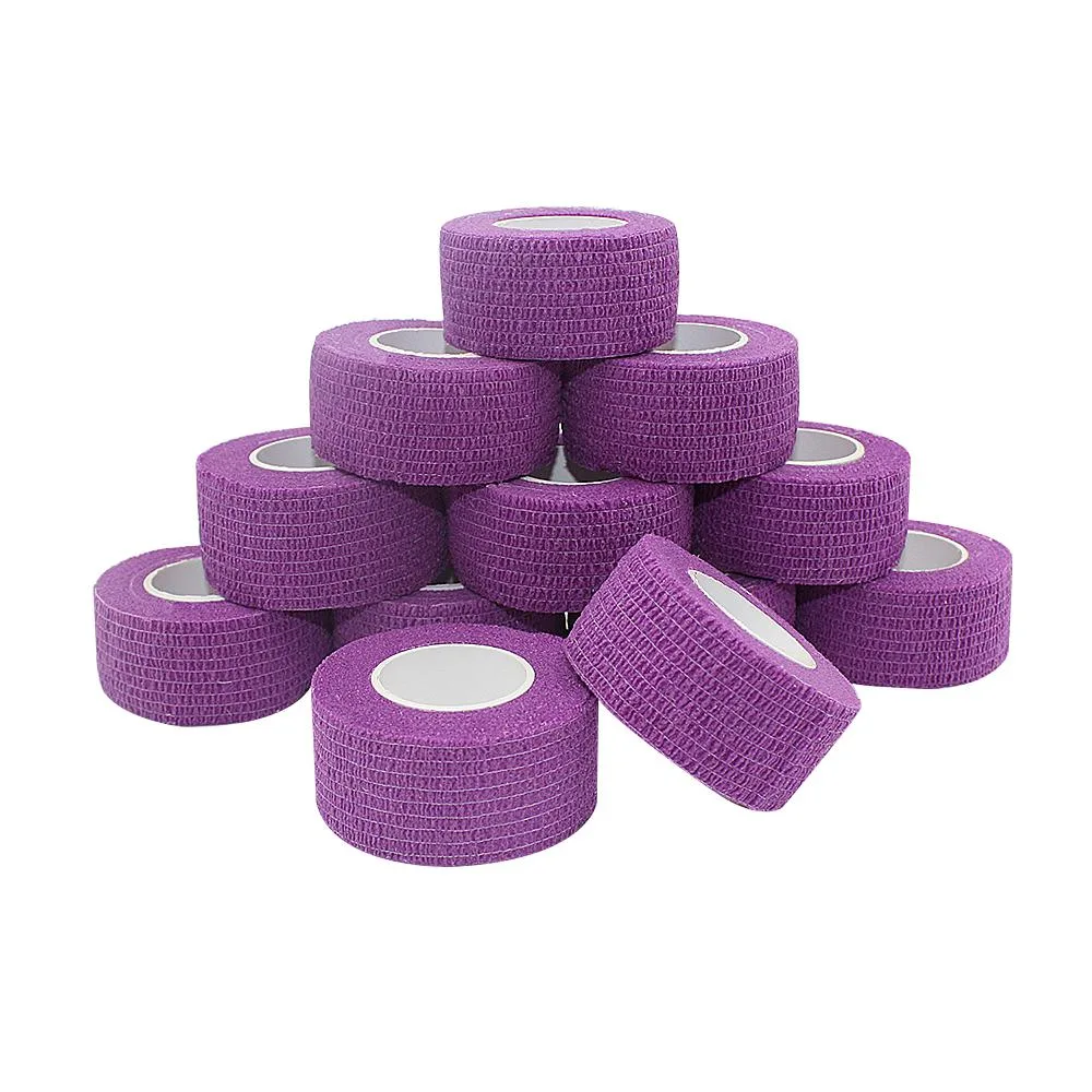COMOmed COMOmed Self-Stick Cohesive Bandage Latex 1"x5 Yards Purple 12 Rolls First Aid — product photo