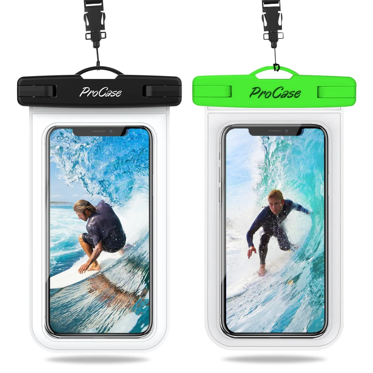 No Sew No Sew PC-08367906 waterproof case 2-pack IPX8 100 ft 7 inch White Green — product photo