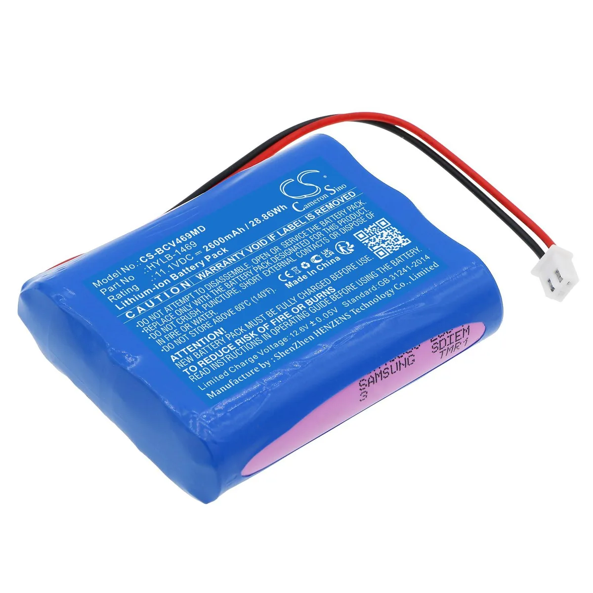  Cameron Sino HYLB-1469 2600mAh 11.1V NiZn battery — product photo