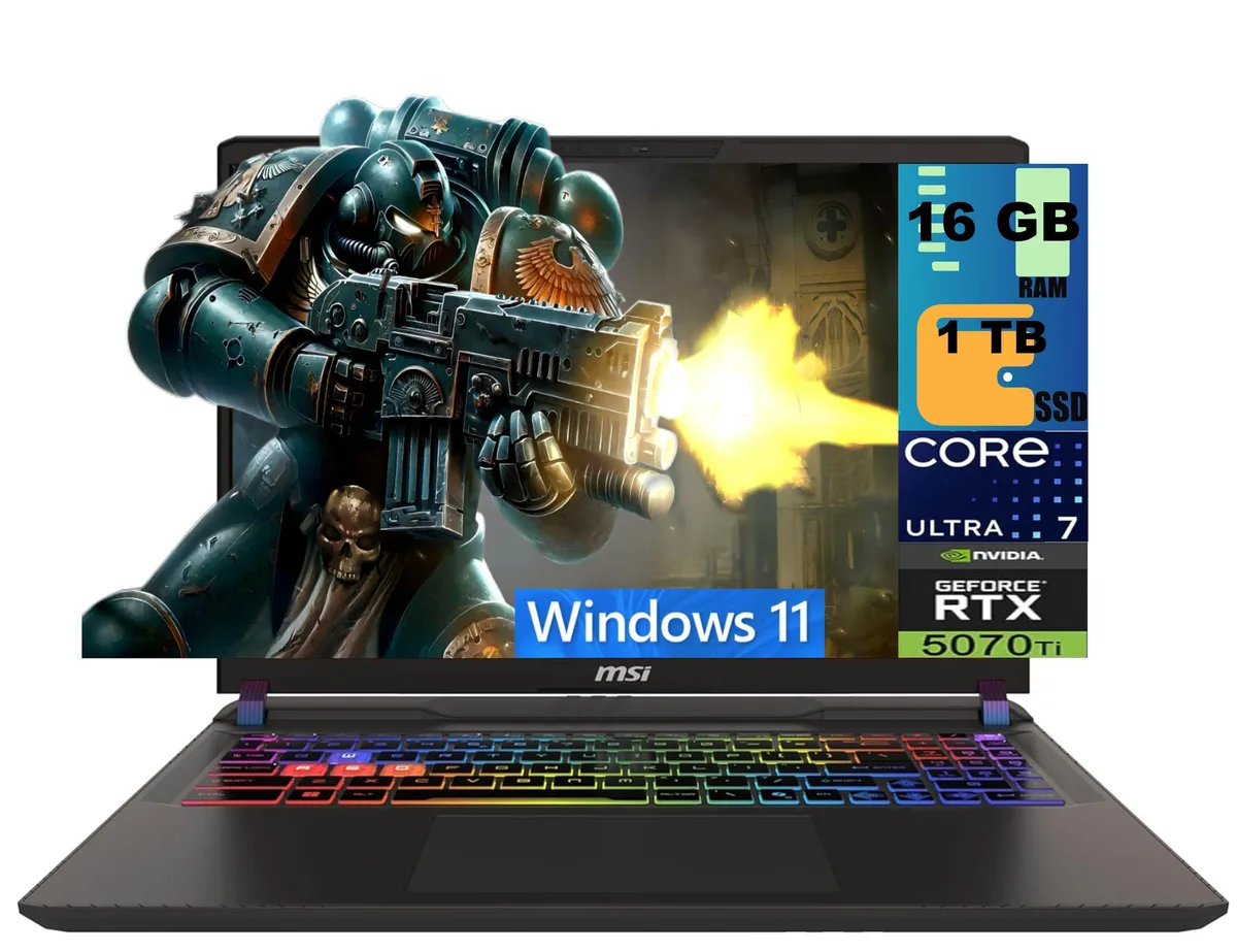 MSI MSI Vector 16 gaming laptop 16" WUXGA 144Hz Ultra 7 255HX RTX 5070 Ti 12GB 16GB 1TB — product photo
