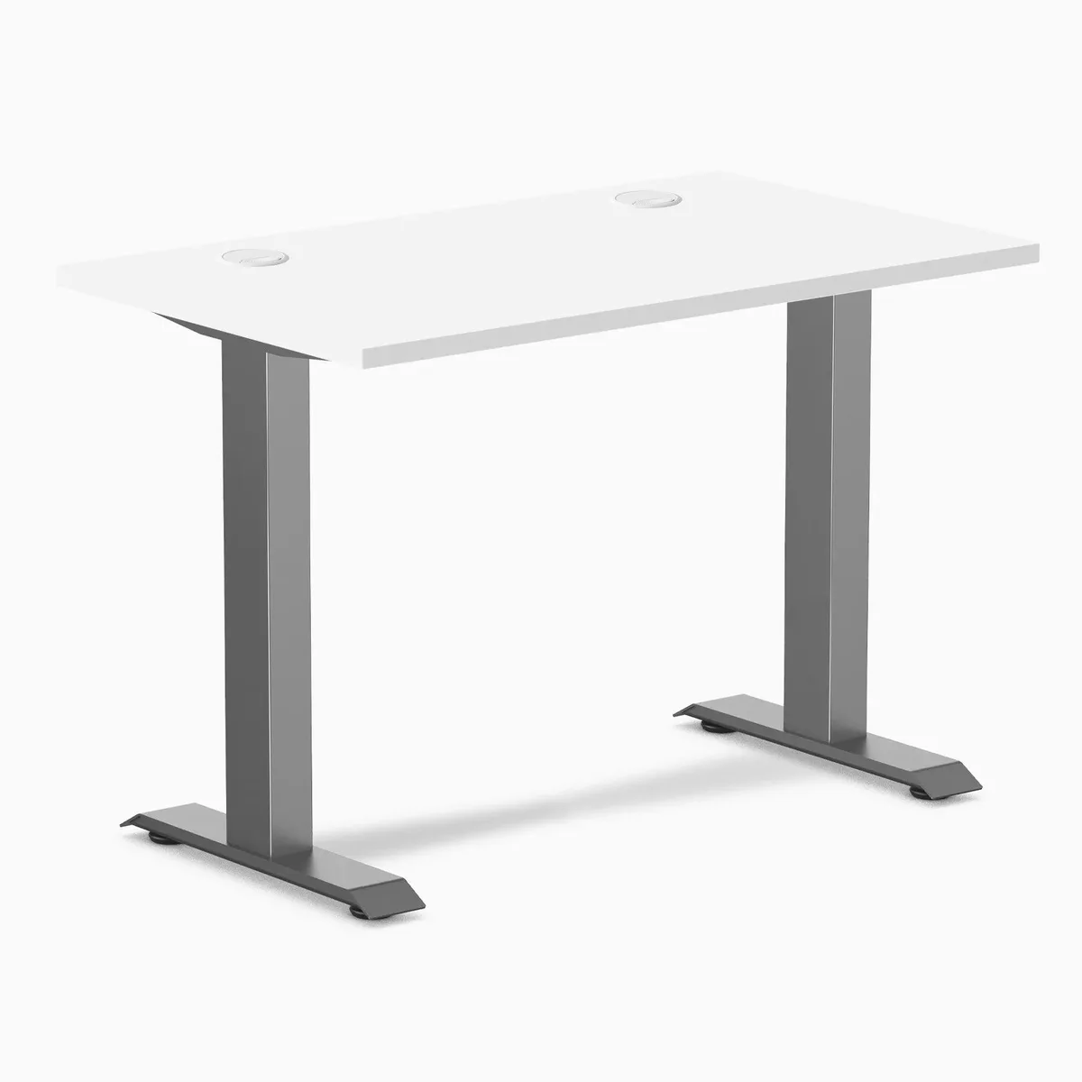 Desky Desky Zero Mini Office Desk White 40 x 24 in Space Gray — product photo