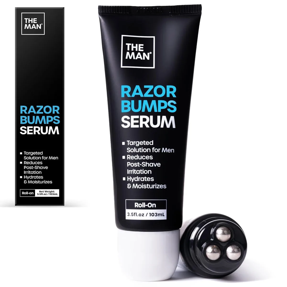 Clear serum bottle with metal roll-on applicator 3.5 fl oz