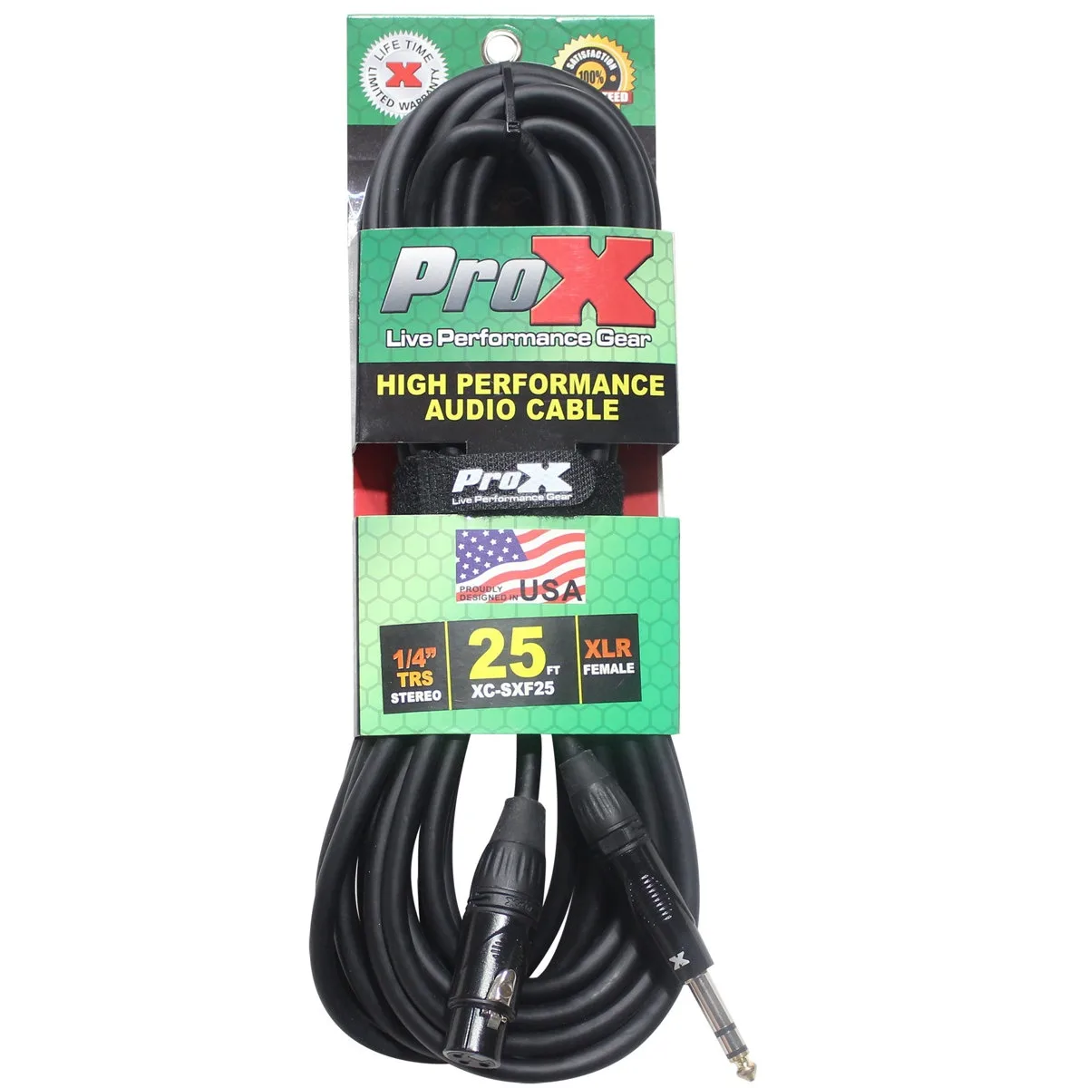 ProX ProX XC-SXF25 25ft 1/4" TRS-M to XLR3-F Balanced Audio Cable — product photo
