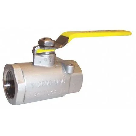 Stainless steel inline ball valve with straight body and locking handle