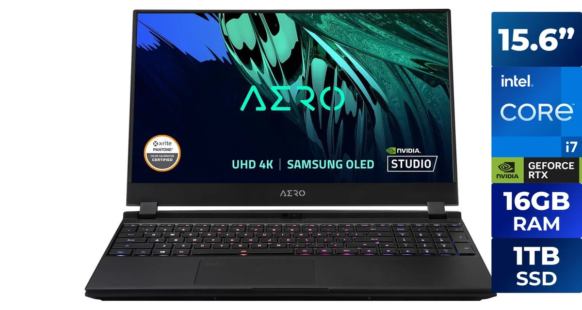 GIGABYTE GIGABYTE AERO 15 YD-73US624SP gaming laptop — product photo