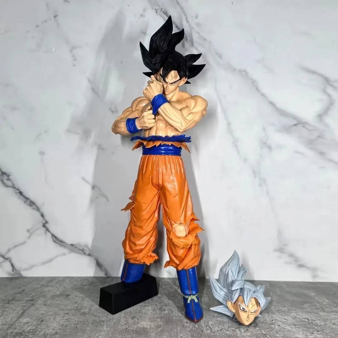 YINGHUA YINGHUA Son Goku Kakarotto Ultra Instinct Double Head 45cm action figure — product photo