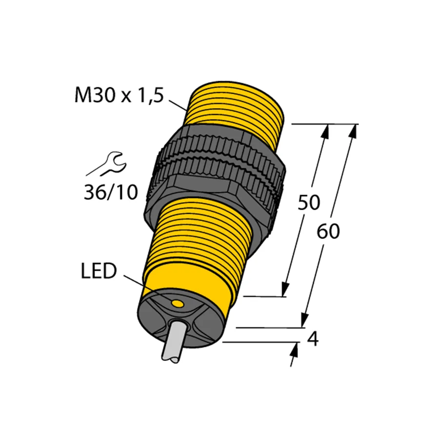 Turck Turck Bi10-S30-VP4X/S100 inductive sensor M30×1.5 — product photo
