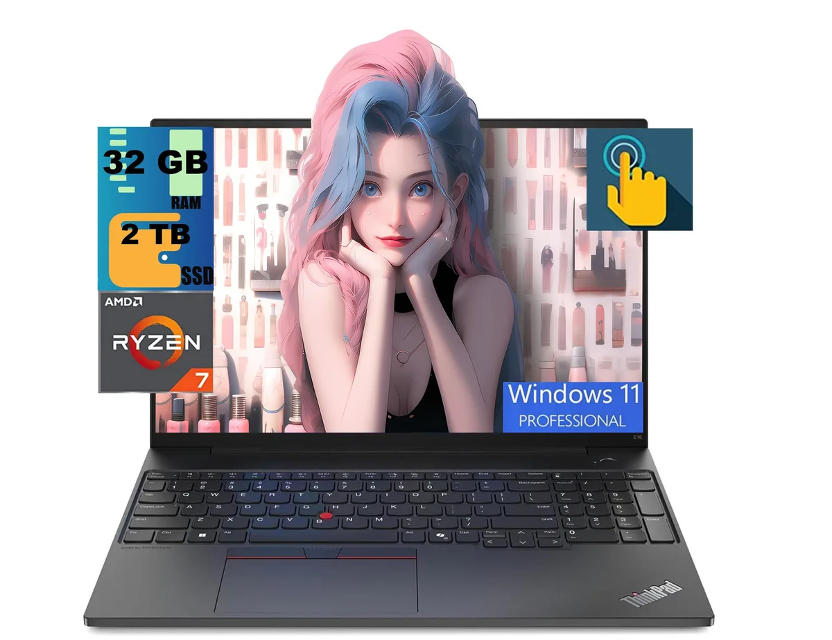 Lenovo Lenovo ThinkPad E16 laptop AMD Ryzen 7 7735U 32GB 2TB 16.0" touchscreen — product photo