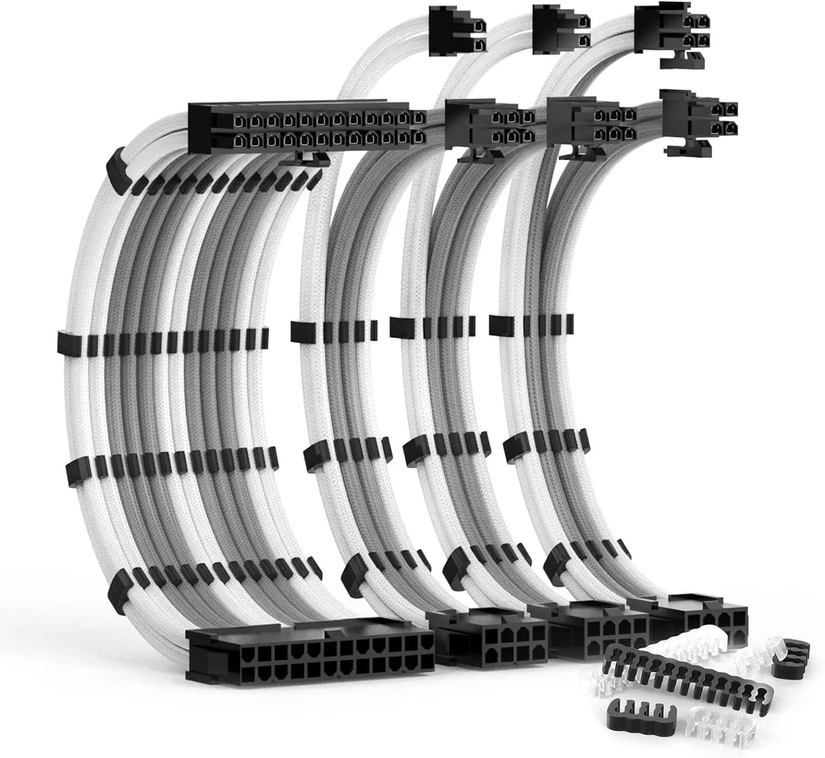 BUCIER BUCIER PSU Cable Extension Kit 30cm 1x24Pin 1x8Pin 2x8Pin White Grey — product photo
