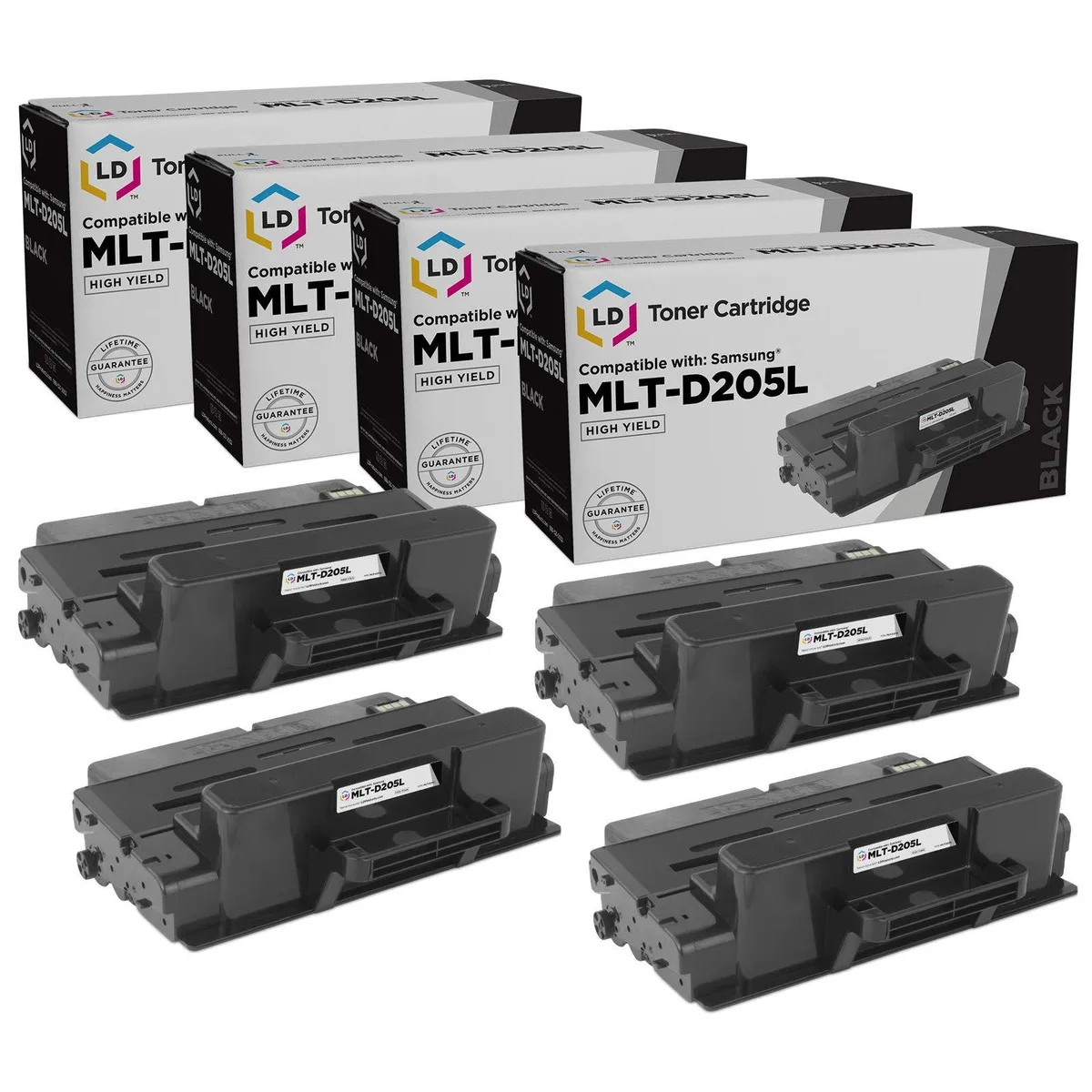 LD Products LD Products Compatible Toner Cartridge MLT-D205L High Yield Black 4-Pack — product photo