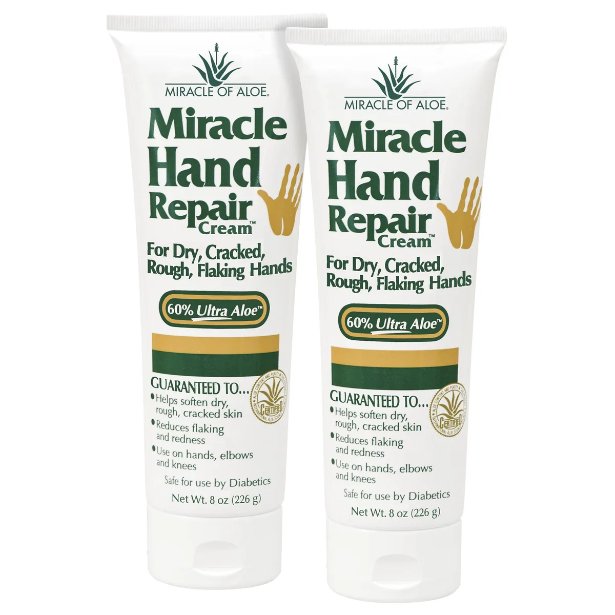 Miracle of Aloe Miracle of Aloe Miracle Hand Repair Cream 8 oz Pack of 2 skin care — product photo