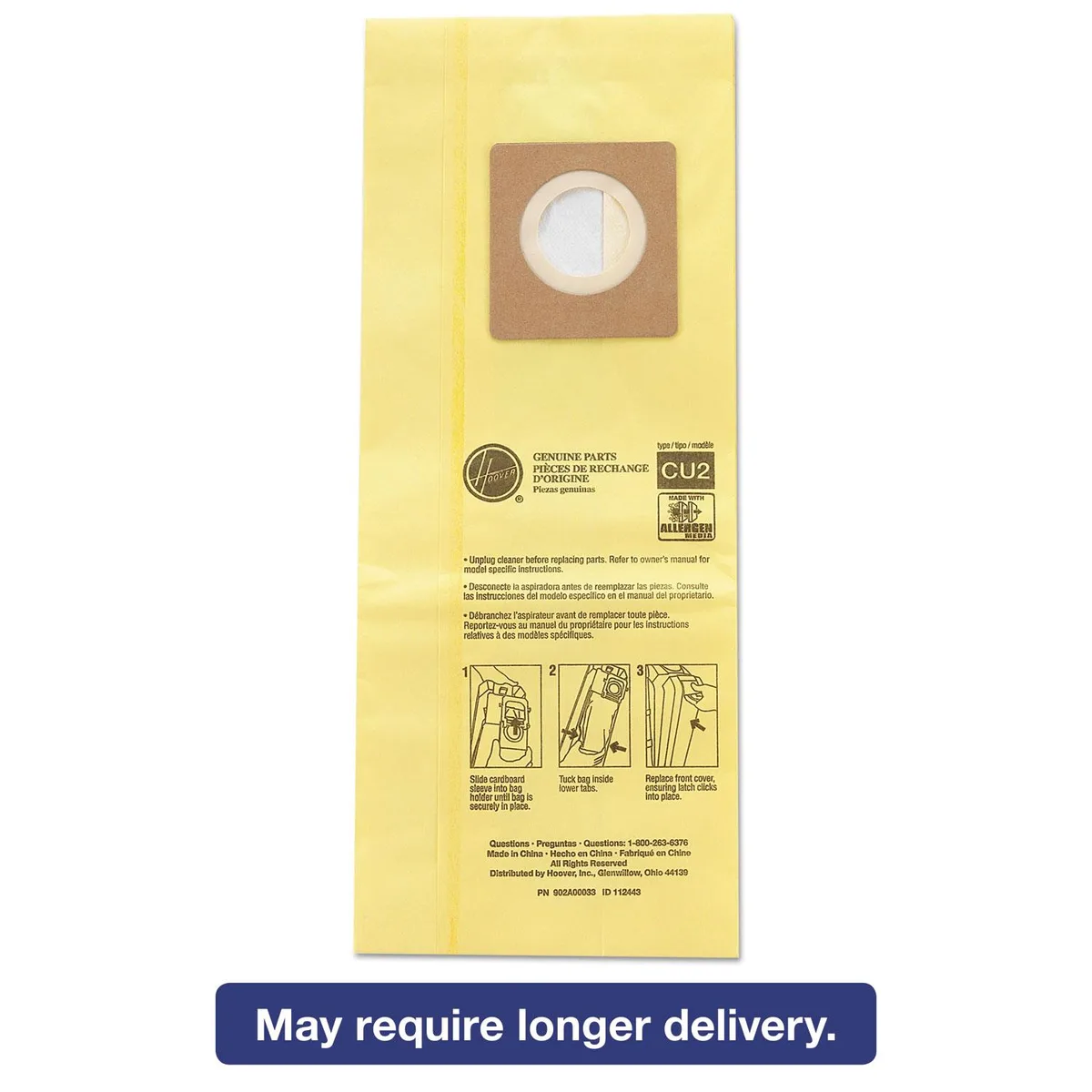 HOOVER HOOVER AH10243 vacuum accessory allergen filtration bags 10 pack — product photo