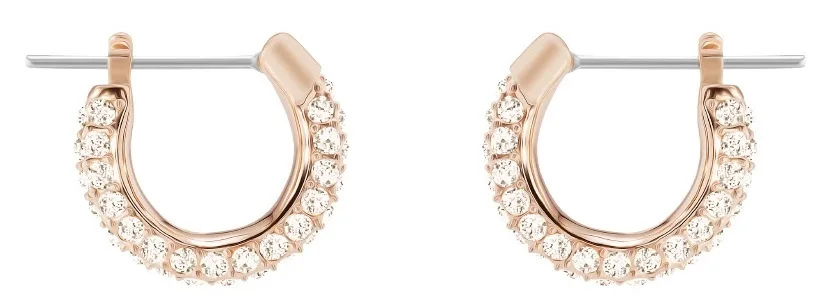 Swarovski Swarovski Stone Pierced Hoop Earrings Rose Gold 8.0 6.0 5.5 — product photo