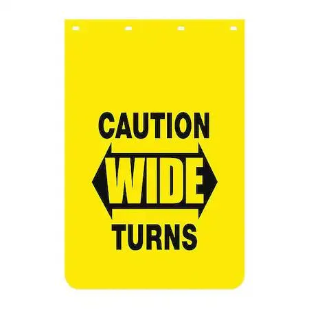 Buyers Products Company Buyers Products Company Mudflap Caution Wide Turns 24" x 36" PK2 2 PK — product photo