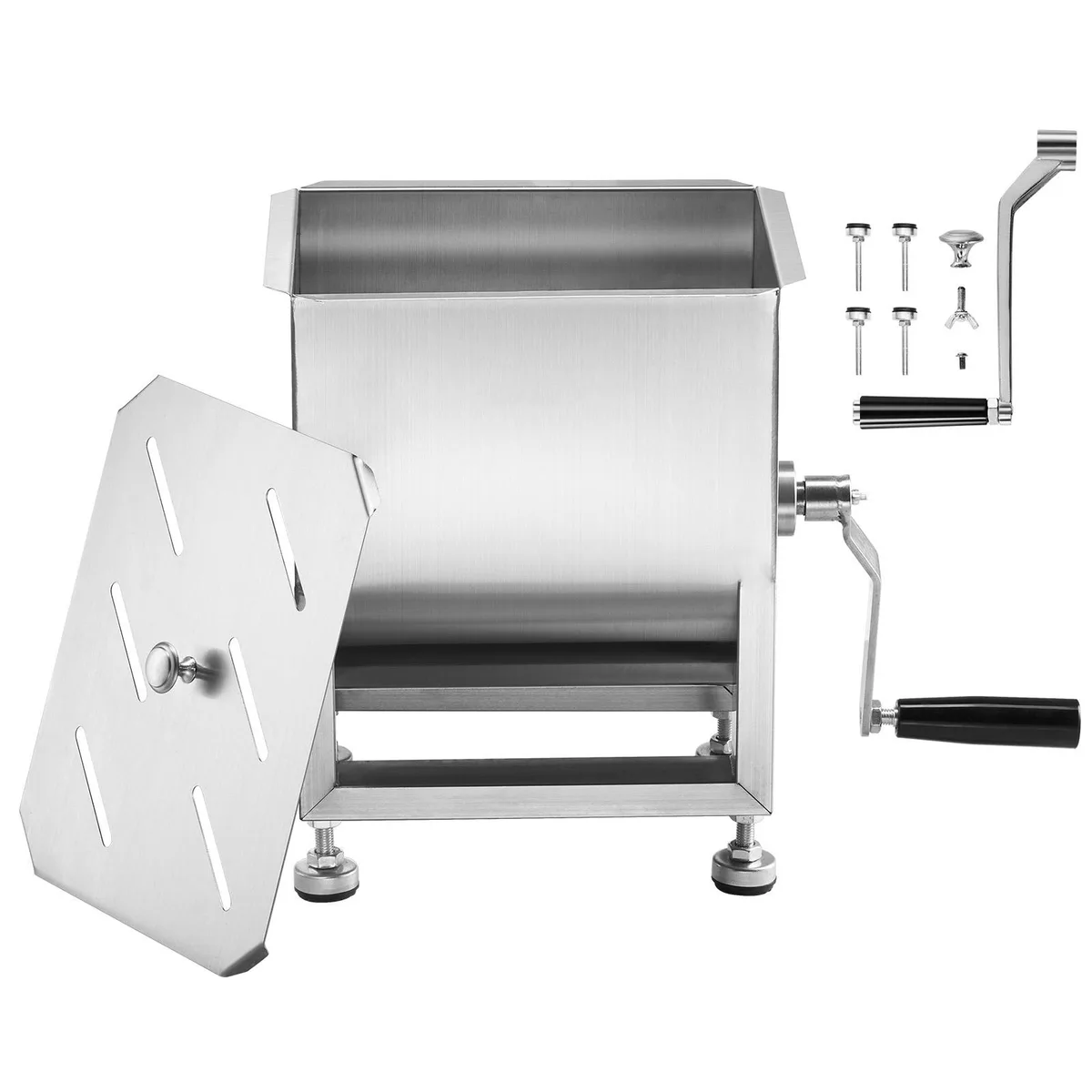 VEVOR VEVOR Manual Meat Mixer 15L Fixed Tank Max 15LBS Handle Stainless Steel — product photo