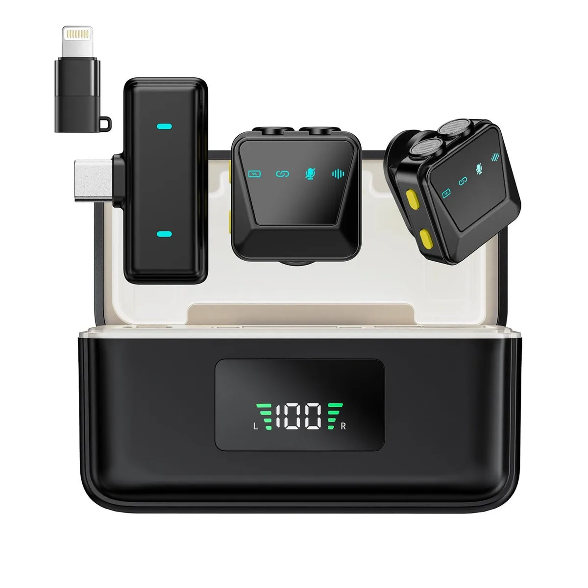  TOZO H9 HS9 Wireless Lavalier Microphone 74g 30h 65ft — product photo