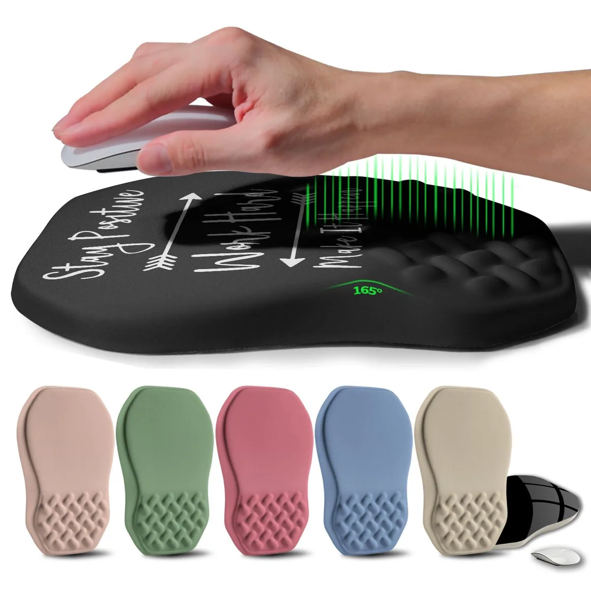 Keychron Ergonomic Mouse Pad Wrist Support Inspirational Quotes 11.8x7.9 inches — product photo