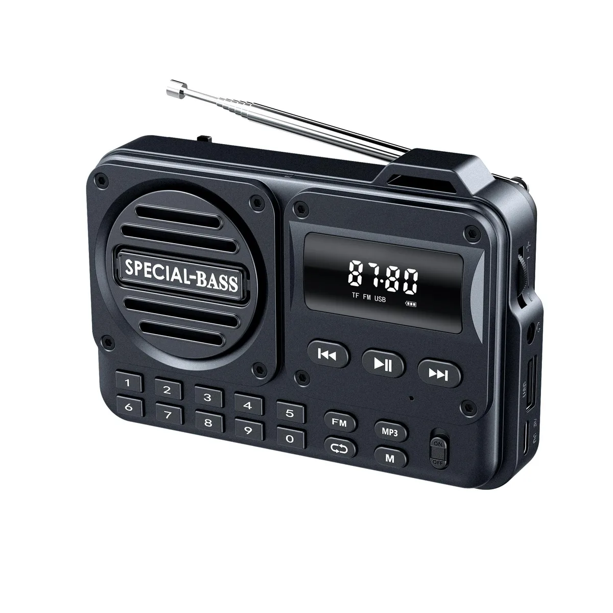 T.TAOMI Carbon FM Radio — product photo