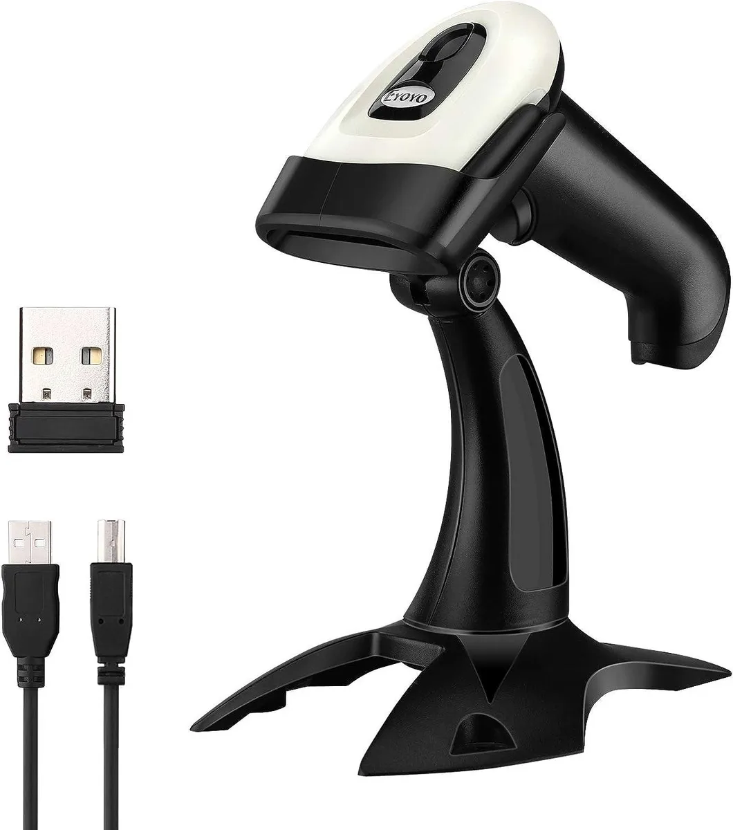 Eyoyo Eyoyo 2D Barcode Scanner 3-in-1 Stand 2200mAh 22h — product photo