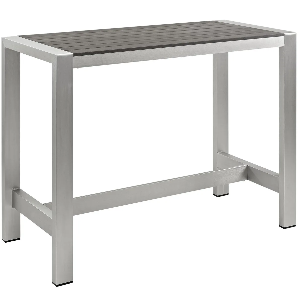 Modway Furniture Modway Furniture Shore Bar Table Silver Gray 59.5"L x 27.5"W x 43.5"H — product photo