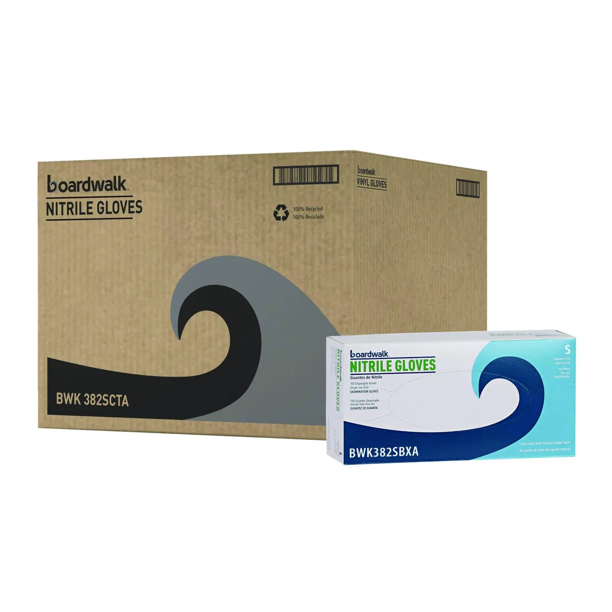 Boardwalk Boardwalk 382SCTA Nitrile Exam Gloves Small Blue 1000/Carton — product photo
