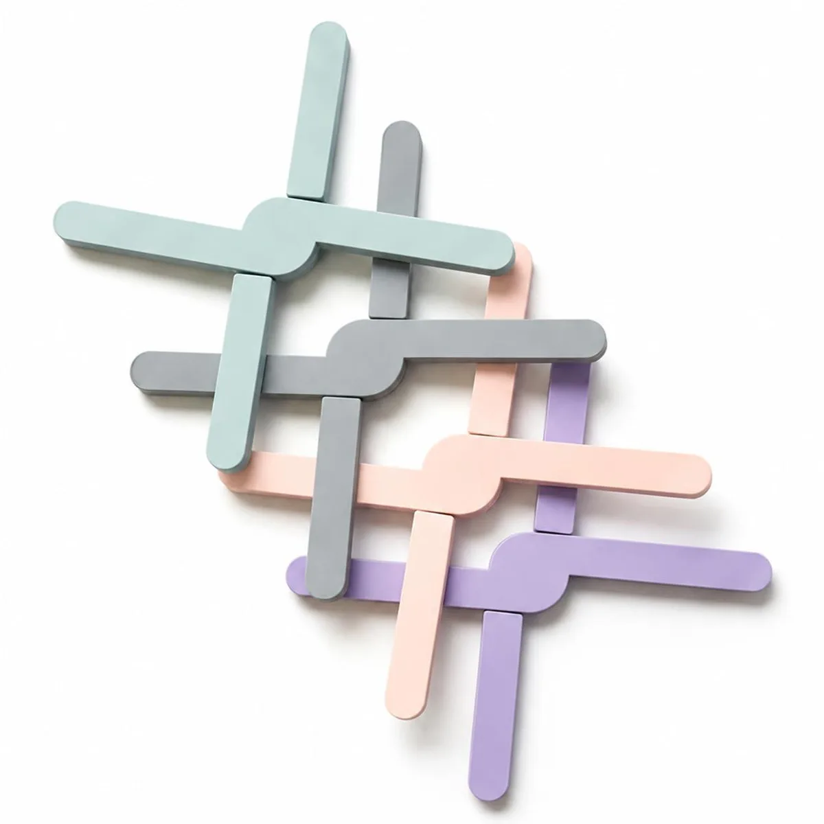  Foldable Silicone Trivet Set 4 PCS — product photo