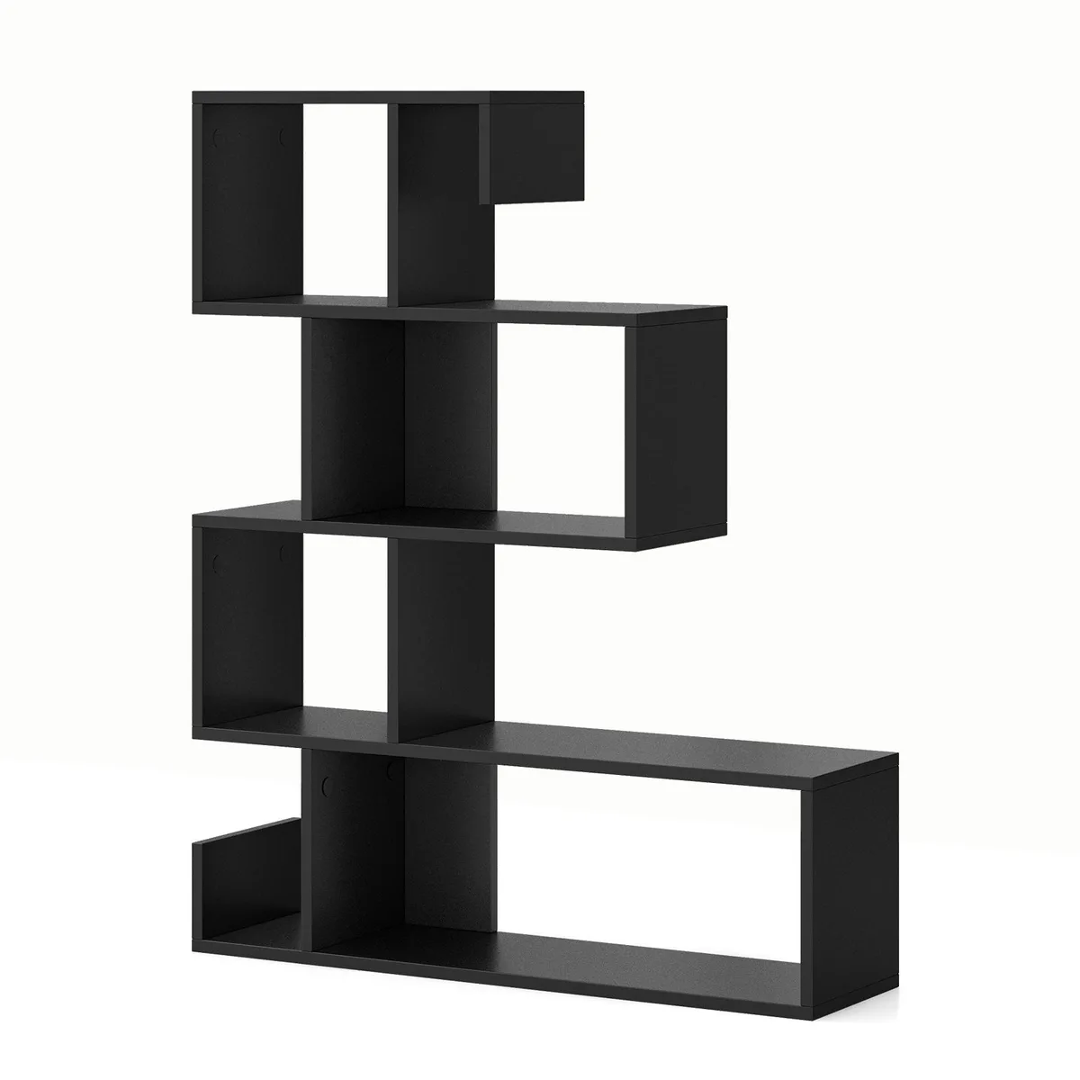 SlickBlue SlickBlue 5-Tier S-Shaped Bookshelf Black 31.5x8.5x39.5in — product photo