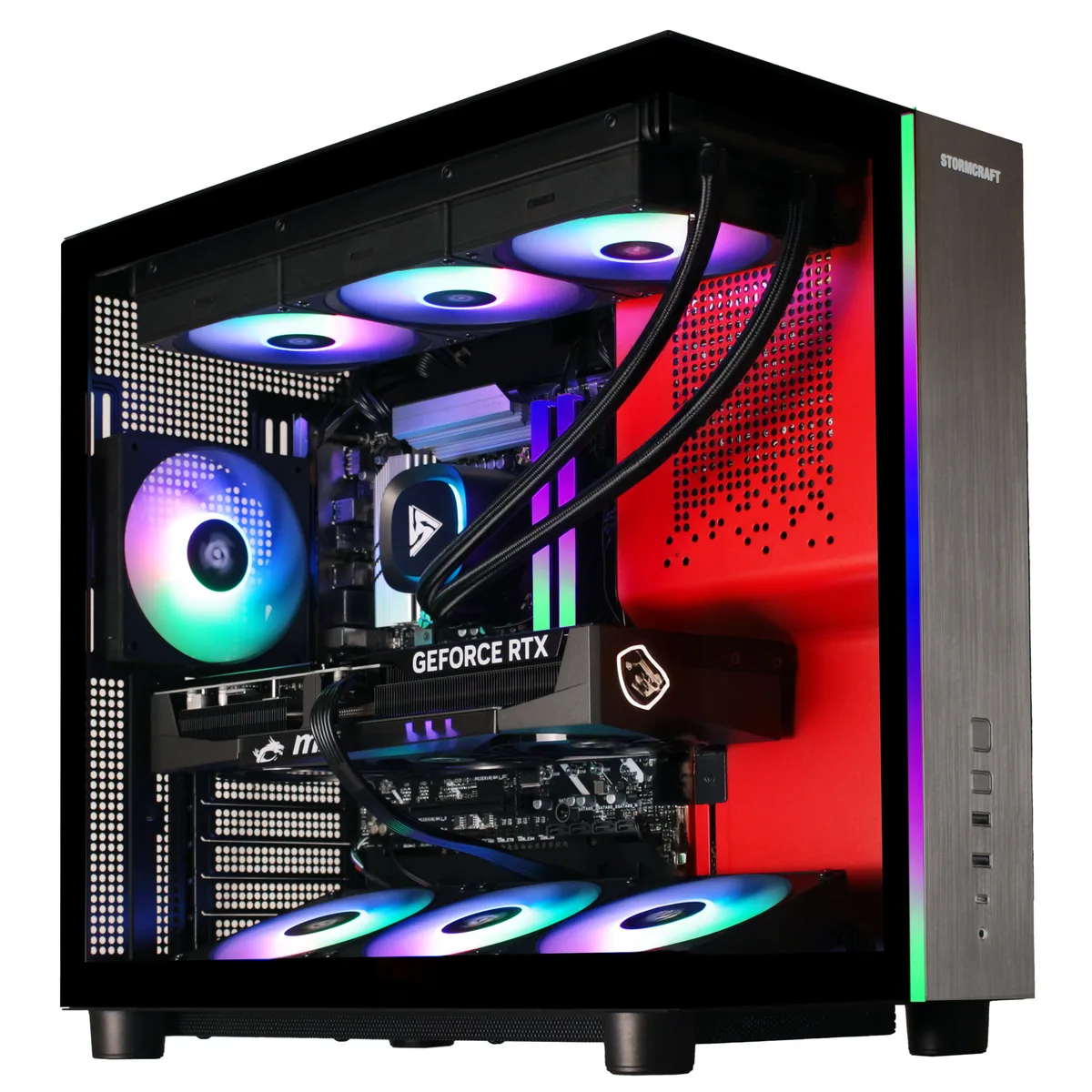 STORMCRAFT STORMCRAFT PH270K0CB-570N1 Gaming PC Ultra 7 270K RTX 5070 32GB DDR5 1TB NVMe 360mm AIO 850W — product photo