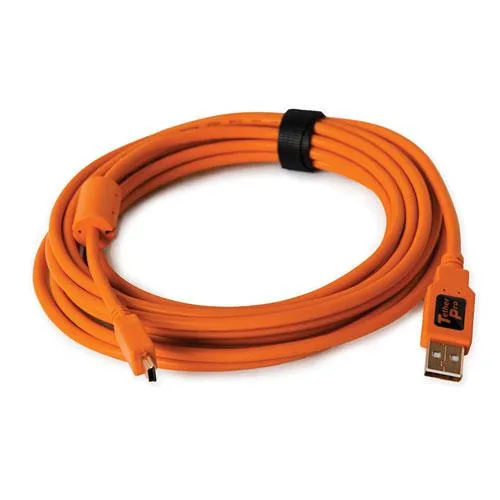 Tether Tools Tether Tools 15 ft USB 2.0 A Male to Mini-B 5-Pin Gold Plated camera accessory — product photo