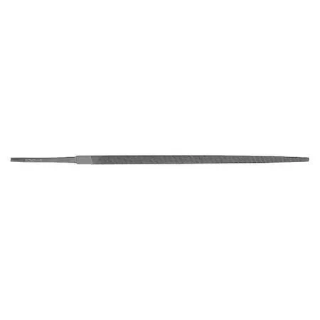 Simonds 6-inch square file, natural finish, double-cut faces, single-cut edges, tapered tip