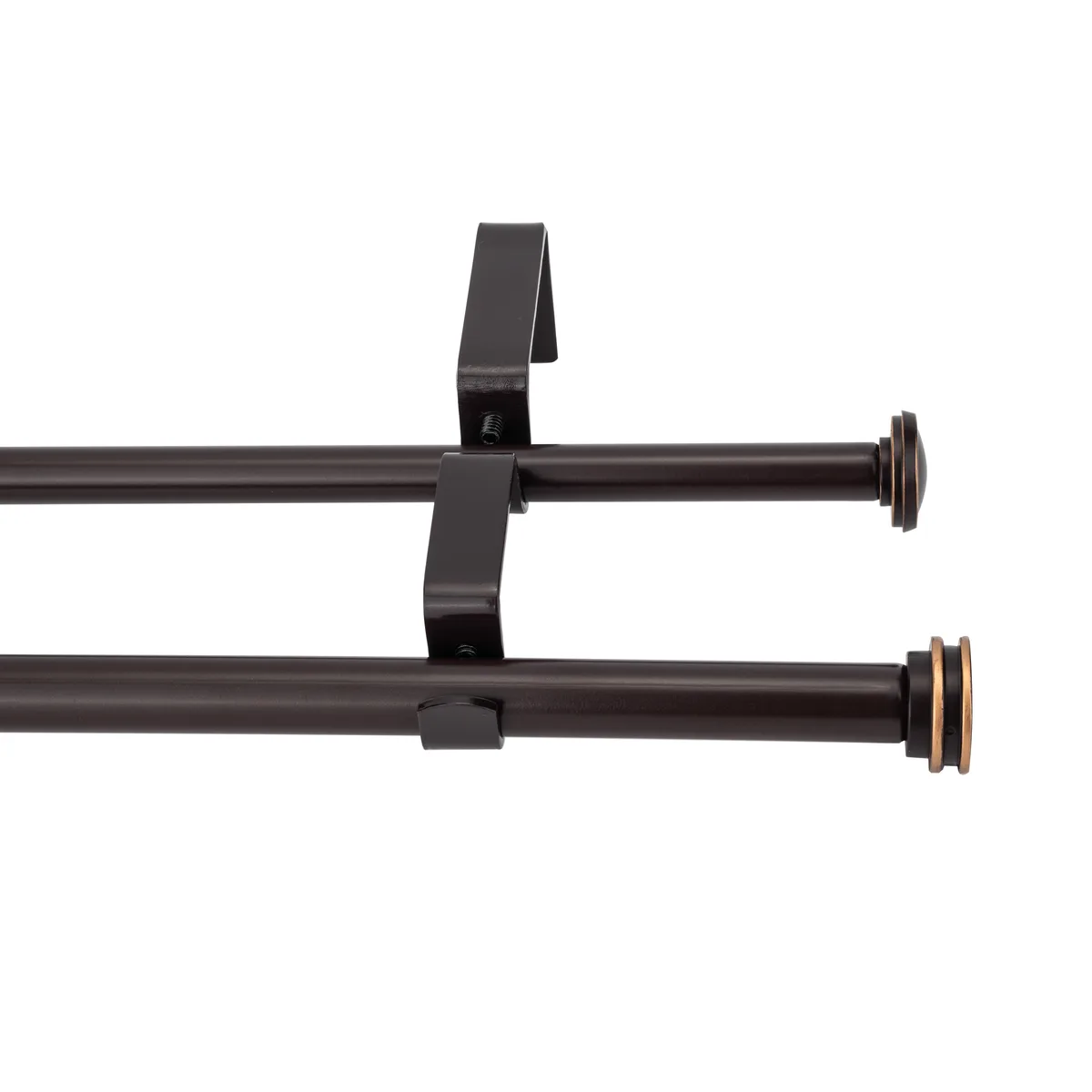 Not Avail Not Avail 5/8" Double/Single Curtain Rod Bronze Gold 28-48 — product photo