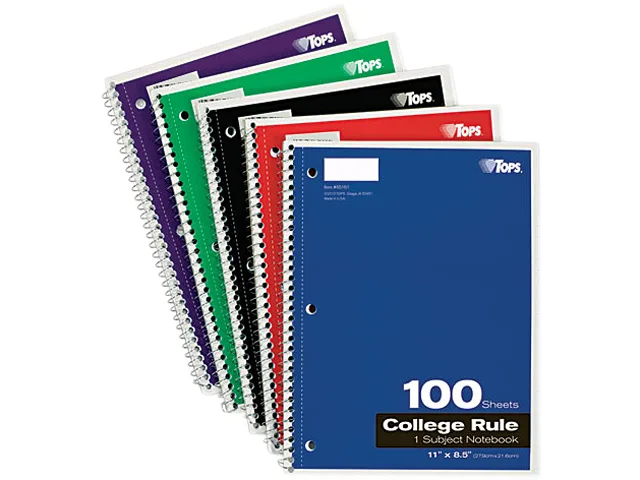 TOPS TOPS 65161 Notebook, College Rule, 11 x 8-1/2, 100 Sheets — product photo