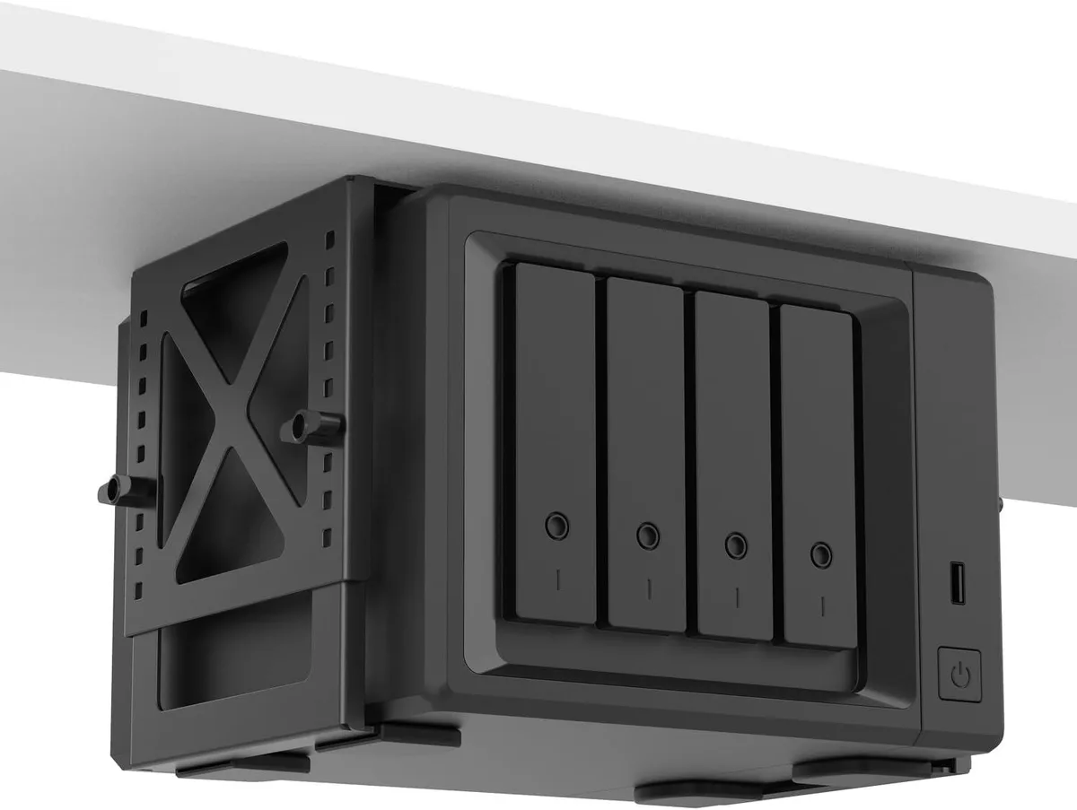 TAURKENAM TAURKENAM Adjustable Under-Desk PC/NAS Mount Bracket 4.2-8in 22lb — product photo