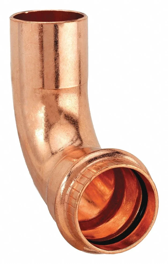 Copper 90-degree street elbow, 1-inch press-fit to FTG, EPDM O-ring
