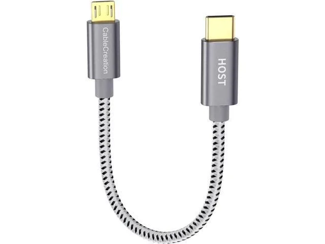 Manw Manw USB-C to Micro USB Braided Cable 0.65 ft Space Gray — product photo