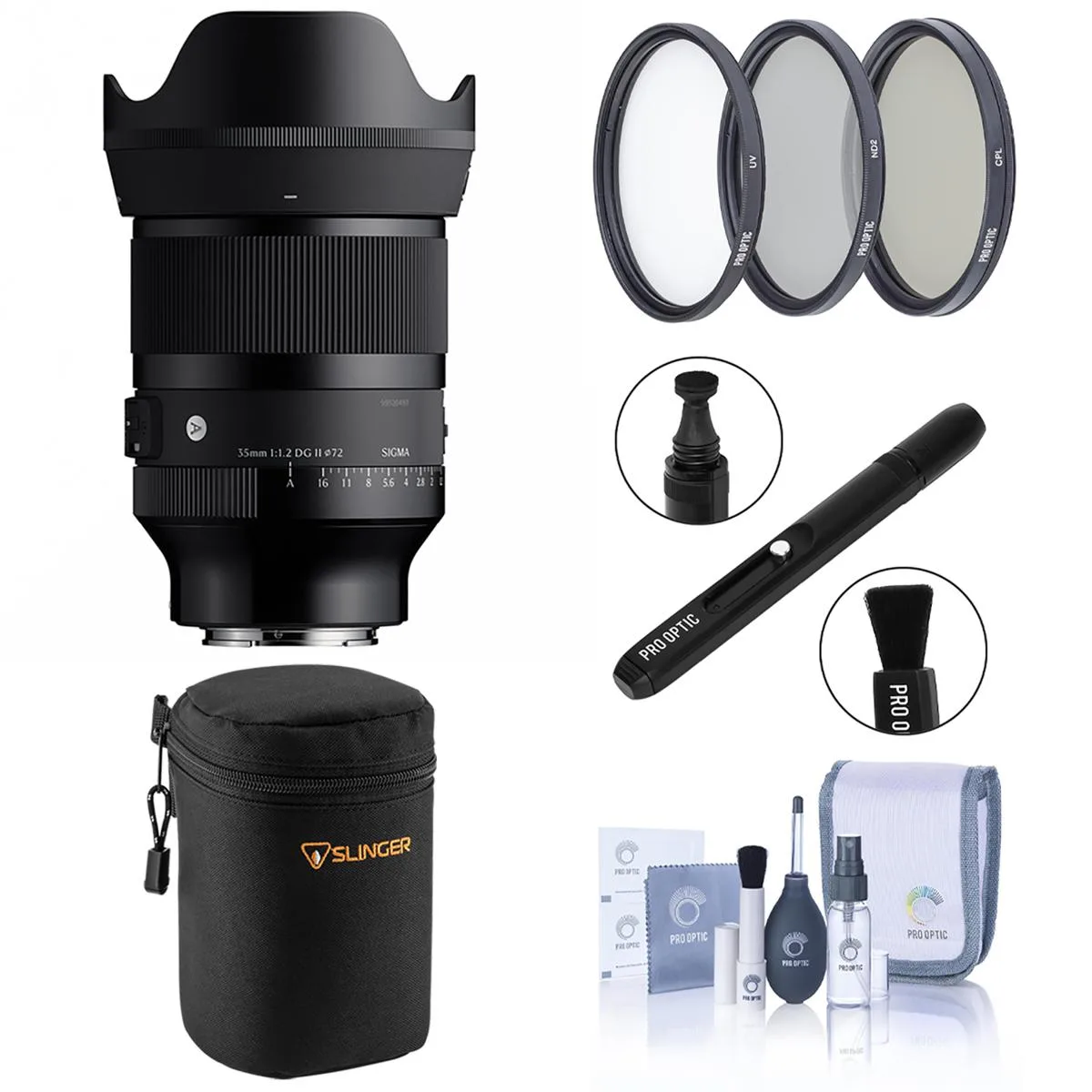 SIGMA SIGMA 35mm f/1.2 DG II Art Lens for Sony E, Bundle with 72mm Filter Kit — product photo