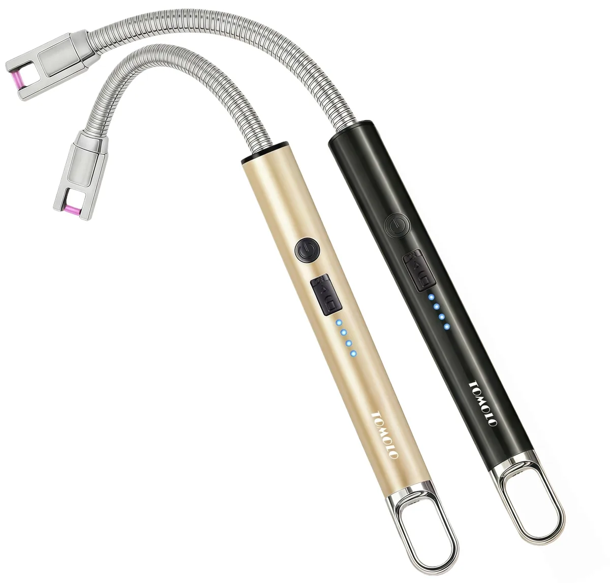  TOMOLO Electric Lighter-03 2-Pack Arc Lighter Gold 10.4 in — product photo